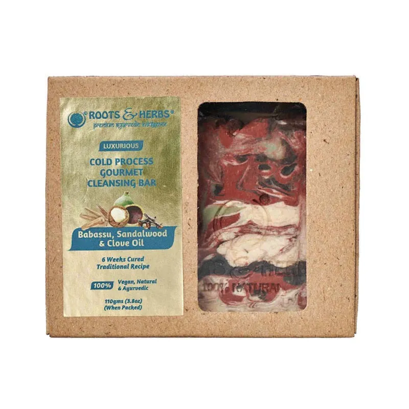 Roots & Herbs Luxurious Babassu, Sandalwood & Clove Oil Cleansing Bar