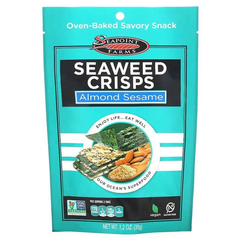 Seaweed Crisps, Almond Sesame, 1.2 oz (35 g)