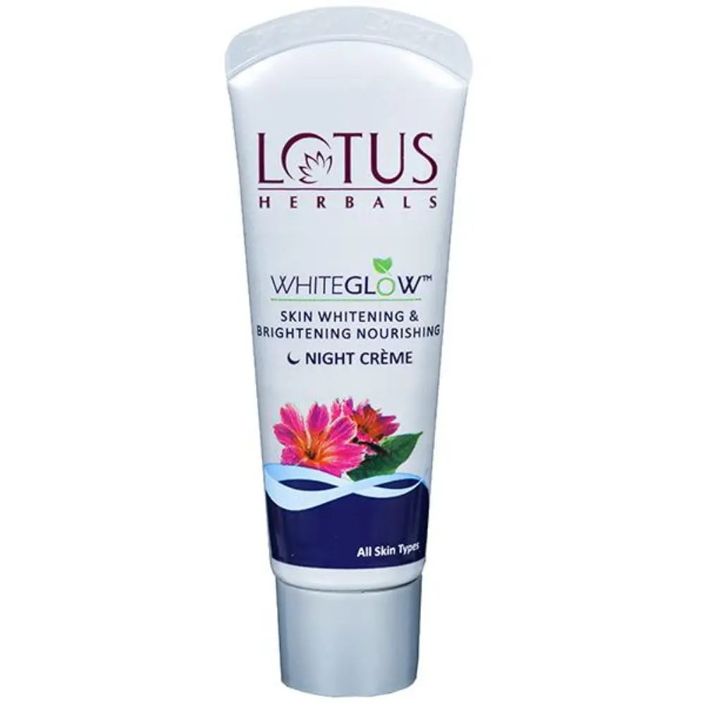 Lotus Herbals Whiteglow Skin Whitening & Brightening Nourishing Night Cream, 20g