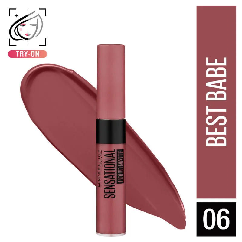 Maybelline New York Sensational Liquid Matte Lipstick - 06 Best Babe