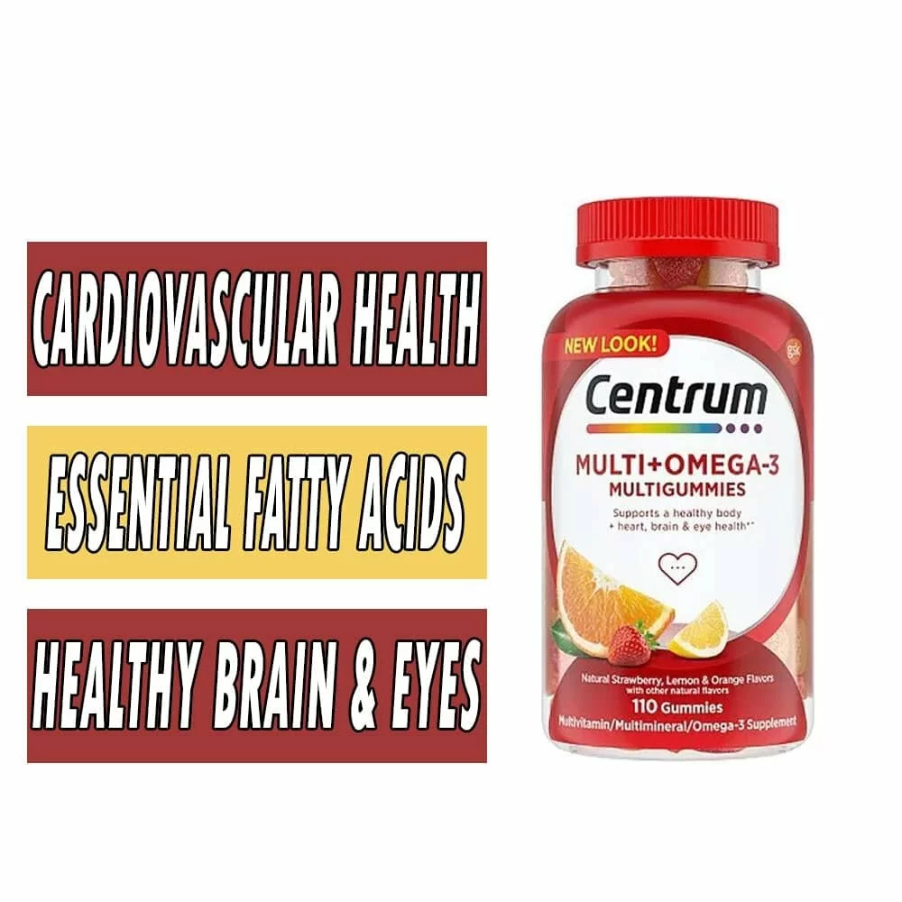 Centrum Multi + Omega 3 MultiGummies - Assorted Fruit - 110 Count