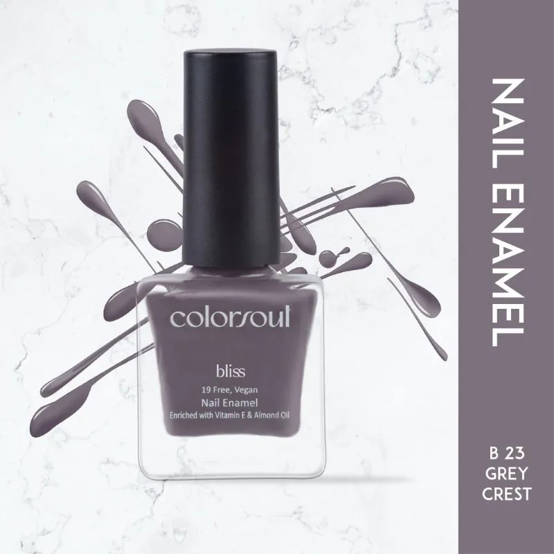 ColorSoul Bliss Nail Enamel - Grey Crest