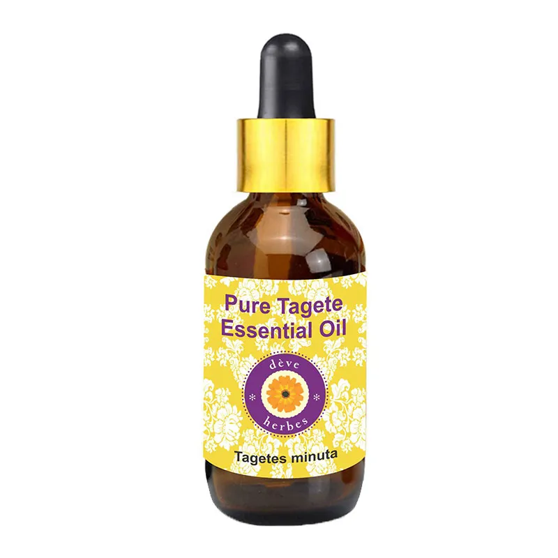 Deve Herbes Pure Tagete Essential Oil Tagetes Minuta 100% Therapeutic Grade Steam Distilled