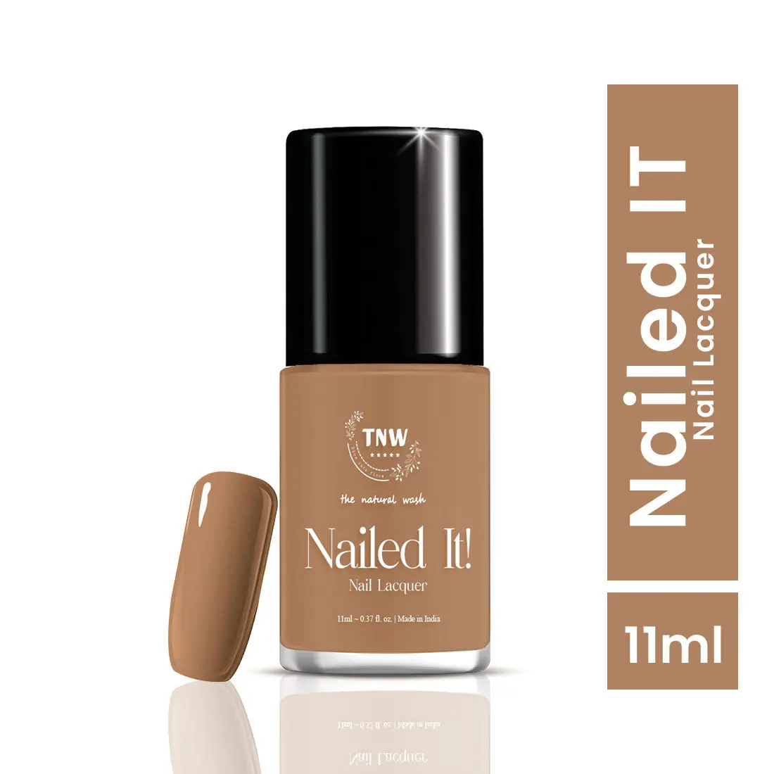 TNW -The Natural Wash Nailed It! - 01: Spiced Chai | Nail Polish | Chip Resistant | Pigmented | Long Lasting | Quick Drying | Nail Care | 11ml