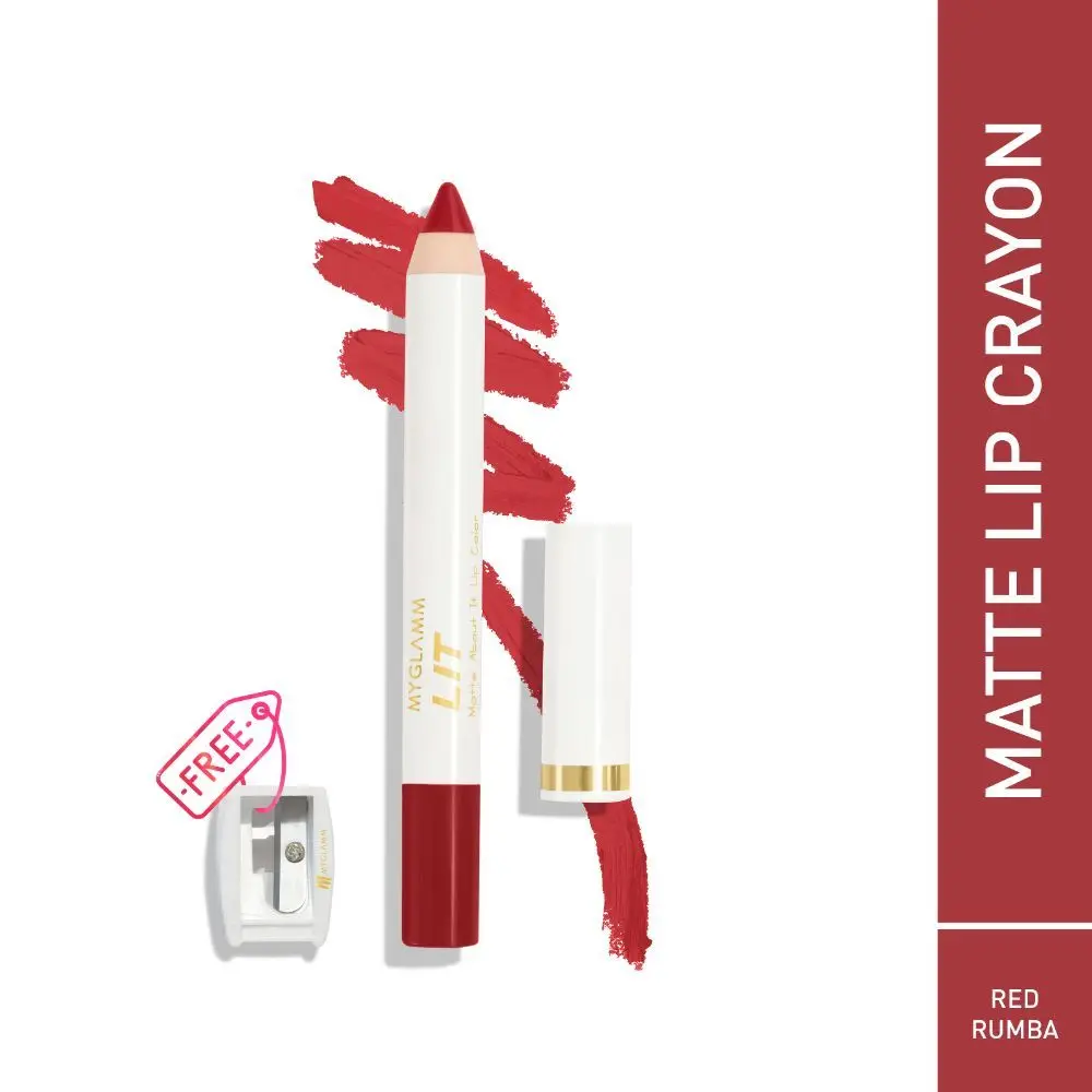 MyGlamm LIT Matte About It Lip Color-Red Rumba-