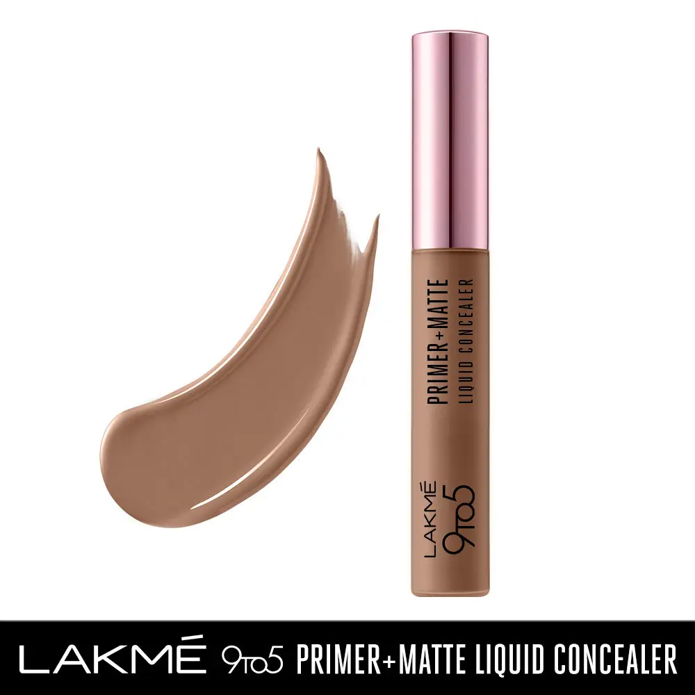 Lakme 9to5 Primer+Matte Liquid Concealer 38 Walnut, 5.4 ml