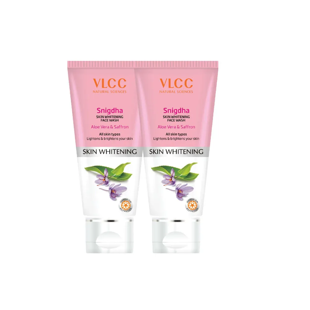 VLCC Snigdha Skin Whitening Face Wash Aloe Vera & Saffron - Pack of 2