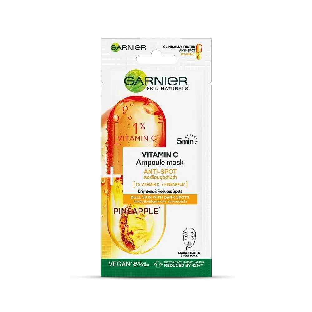 Garnier Hyaluronic Acid Ampoule Face Sheet Mask With Watermelon - For Dull And Extreme Dry Skin (15 g)