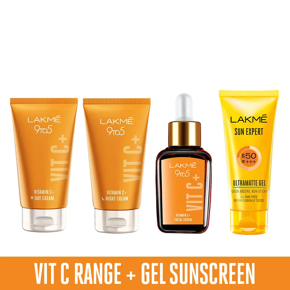 Lakme 9To5 Vit C + Range + Gel Sunscreen Combo