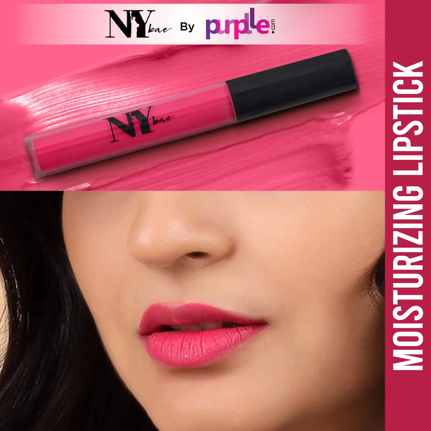 NY Bae Moisturizing Liquid Lipstick - Empire State Worthy 5 (2.7 ml) | Pink | Matte Finish | Enriched with Vitamin E | Highly Pigmented | Non-Drying | Lasts Upto 12+ Hours | Weightless | Vegan | Cruelty & Paraben Free