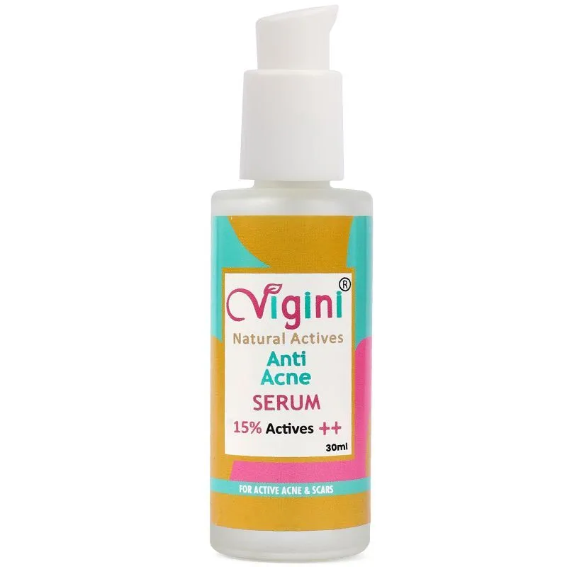 Vigini Anti Acne Face Serum For Dark Spots Scars Oily Pimples Prone Skin Azelaic Acid Alpha Arbutin