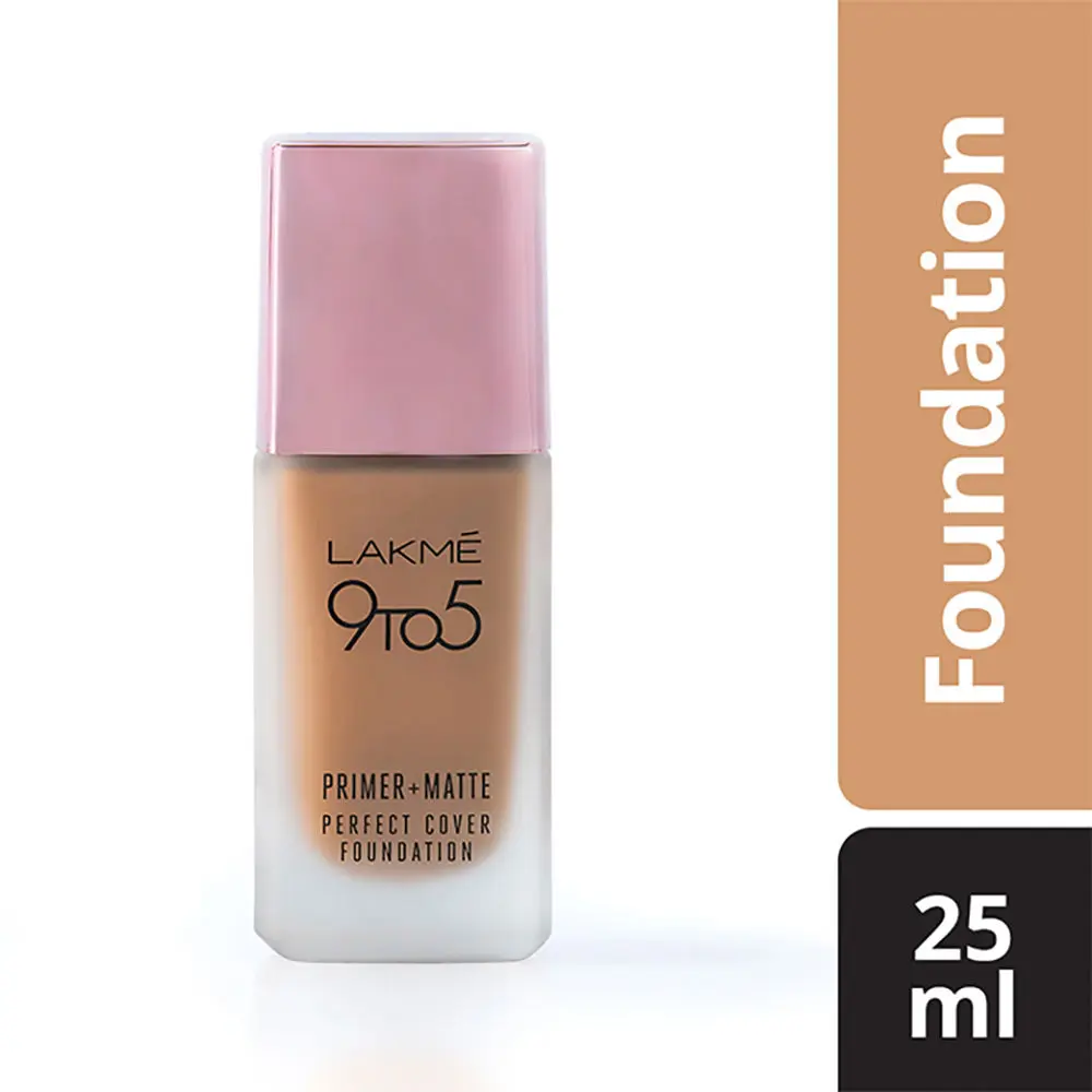Lakme 9 To 5 Primer + Matte Perfect Cover Foundation - Cool Cinnamon C300 (25 ml)