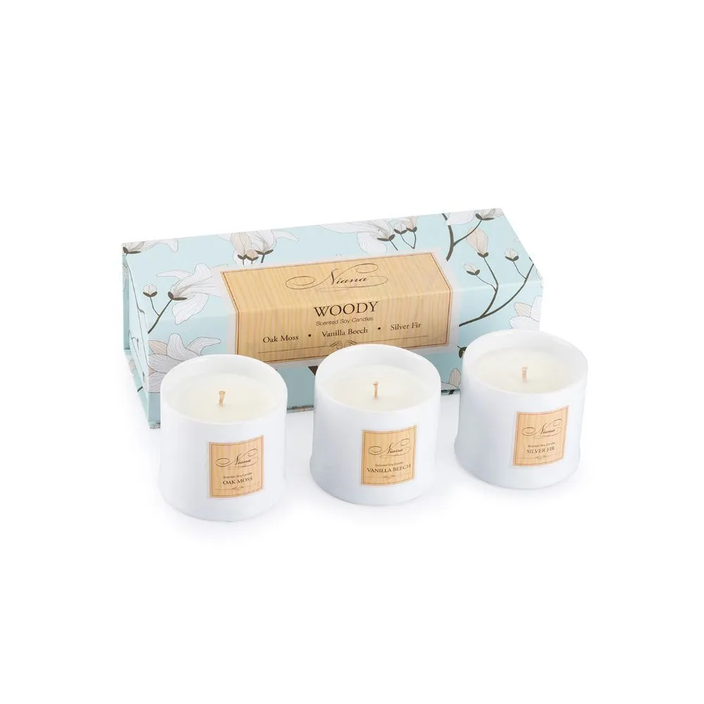 Niana Woody Collection - Set Of 3 Candles