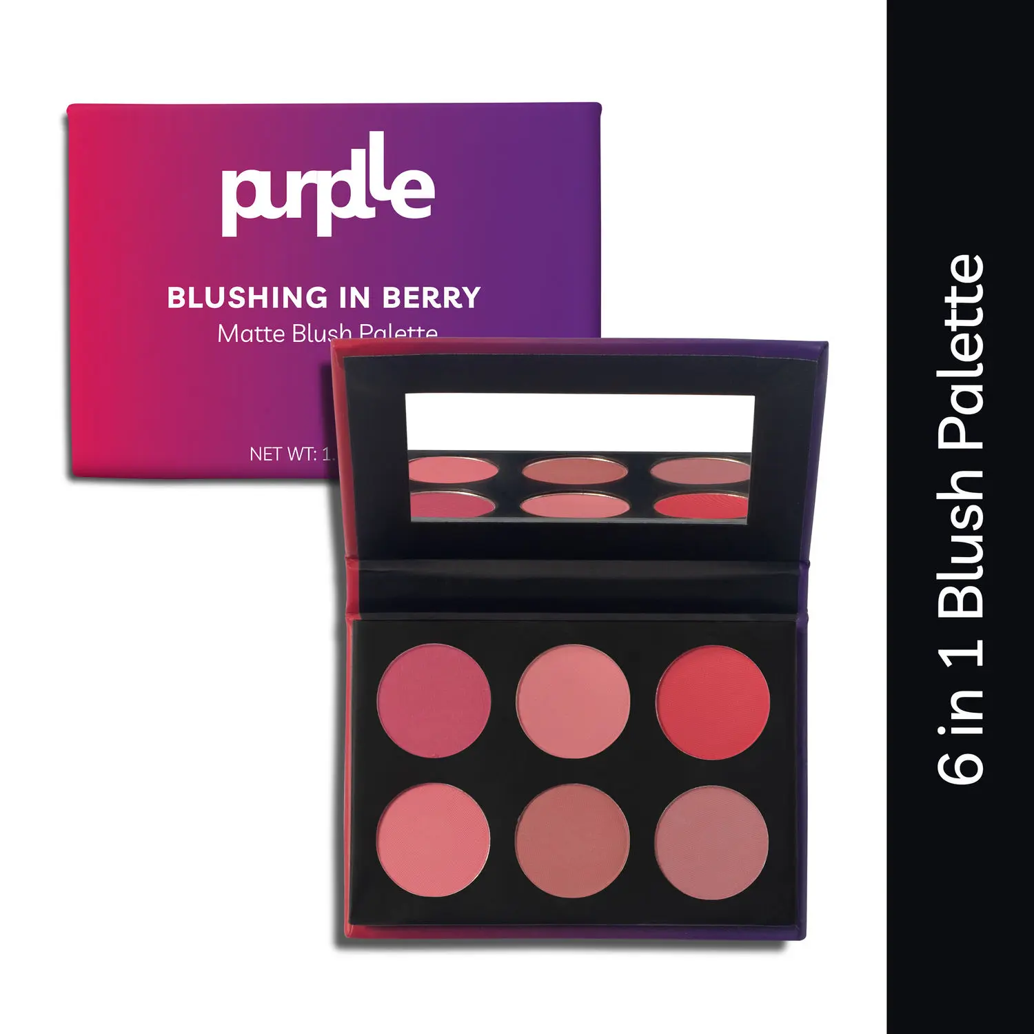 Purplle Blushing in Berry - Matte Blush Palette (10.5 gm)