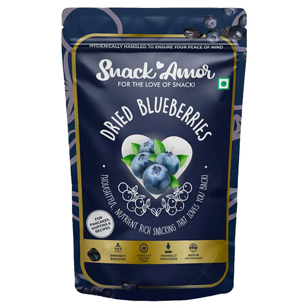 SnackAmor Dried Blueberries,  Unflavoured  100 g