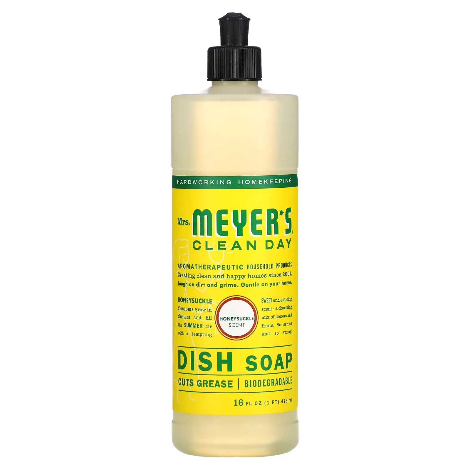 Dish Soap, Honeysuckle Scent, 16 fl oz (473 ml)