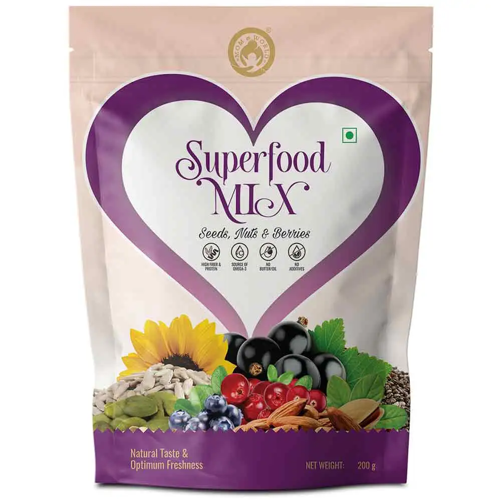 Mom & World Superfood Mix Seeds, Nuts & Berries,  Unflavoured  200 g