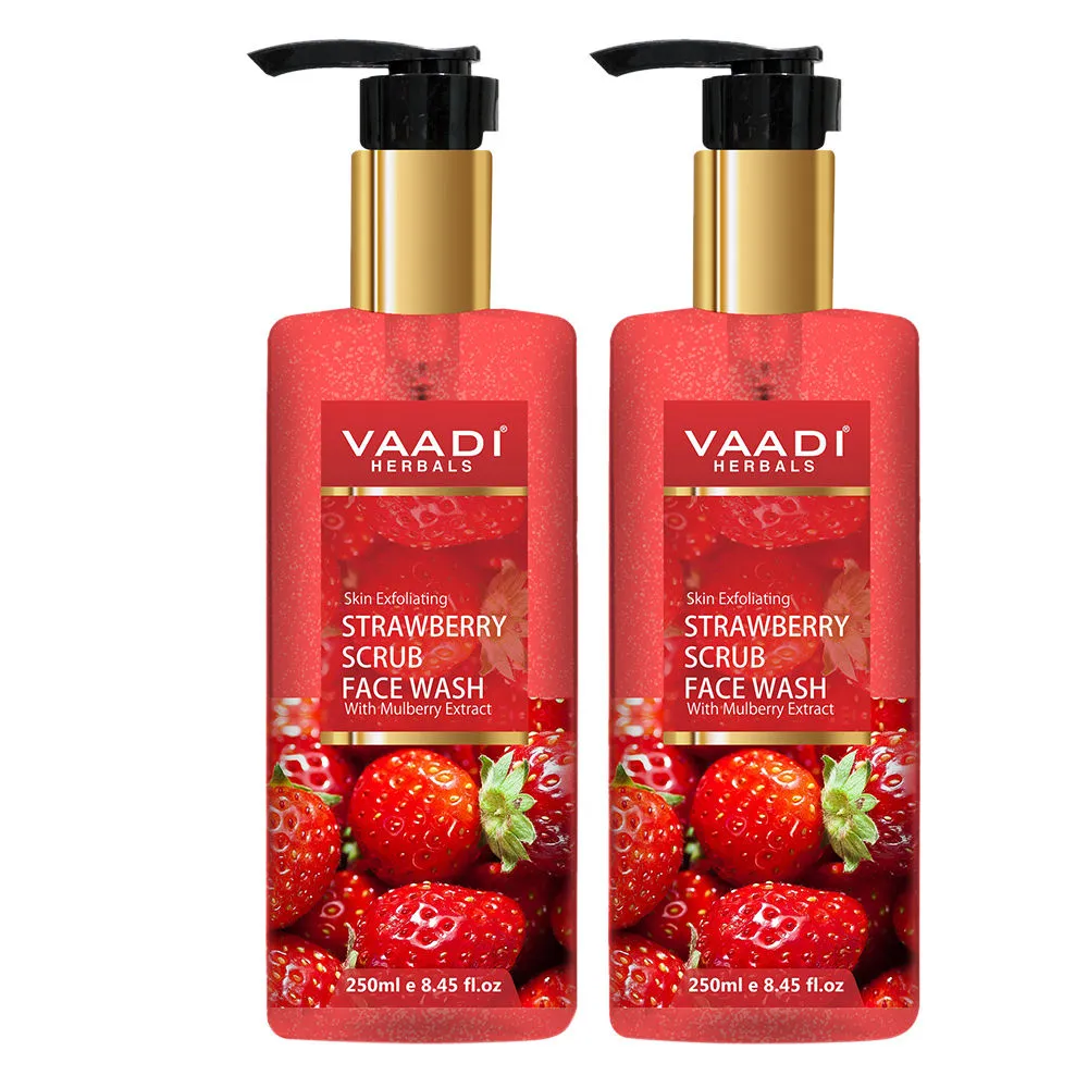 Vaadi Herbals Strawberry Scrub Face Wash - Pack Of 2