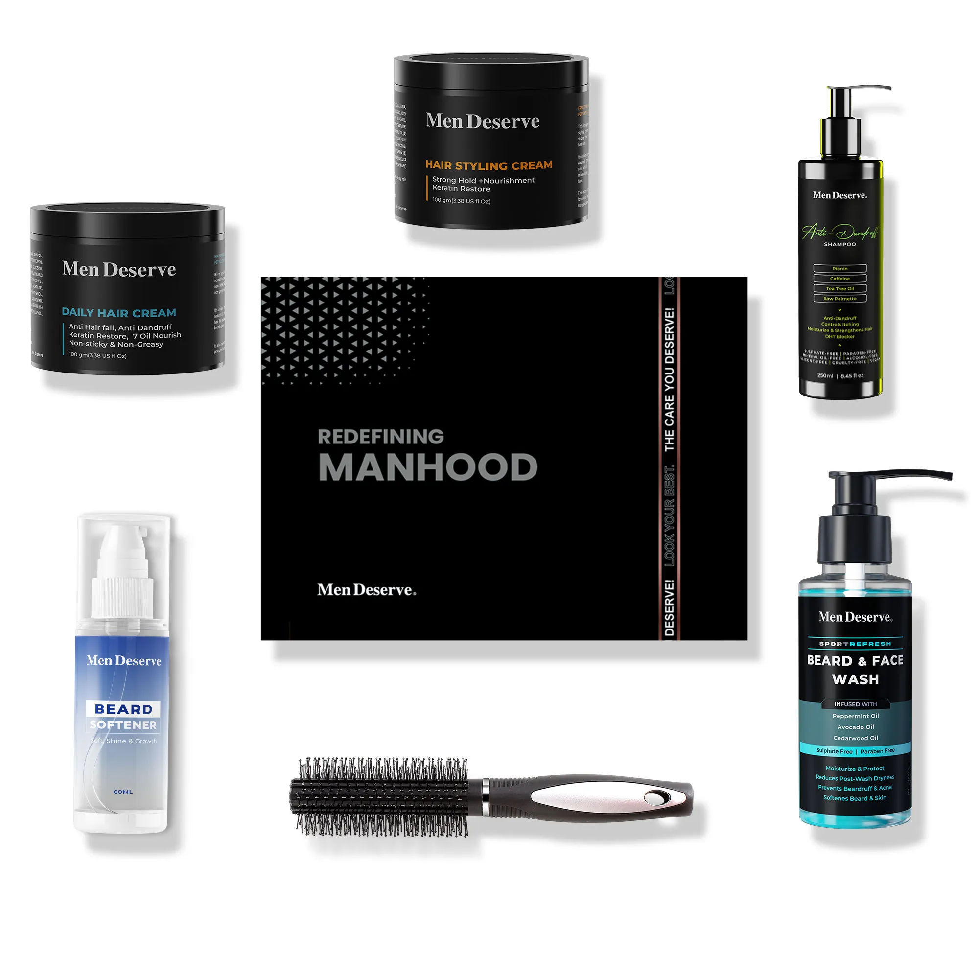 MEN DESERVE Men Grooming Kit For Hair And Beard Care