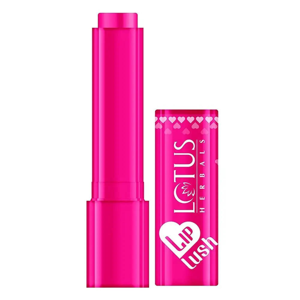 Lotus Herbals Lip Lush Tinted Lip Balm - Pink Guava Rush | SPF 20 | 8h Moisturisation | 4g