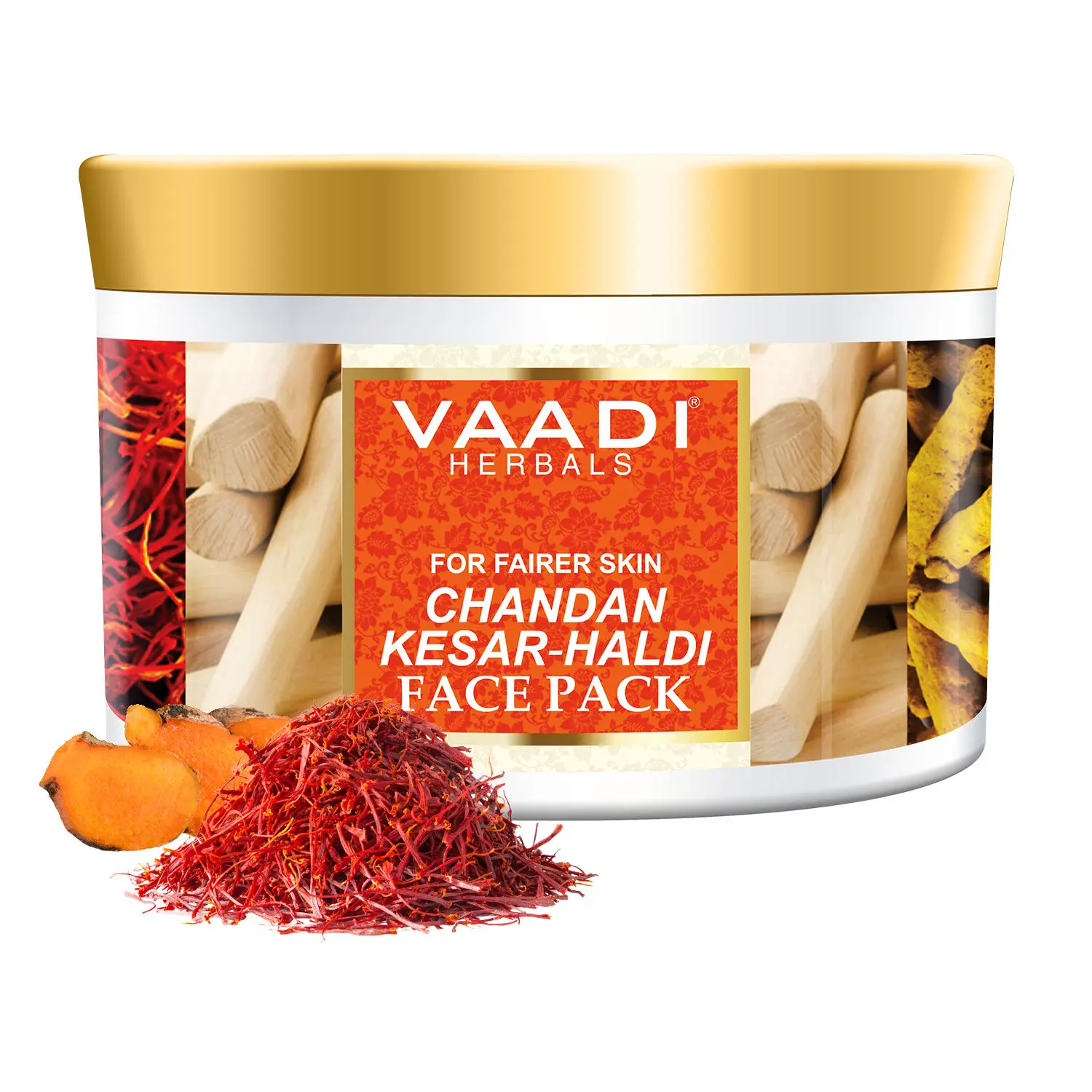 Vaadi Herbals Chandan Kesar Haldi Face Pack (600 g)