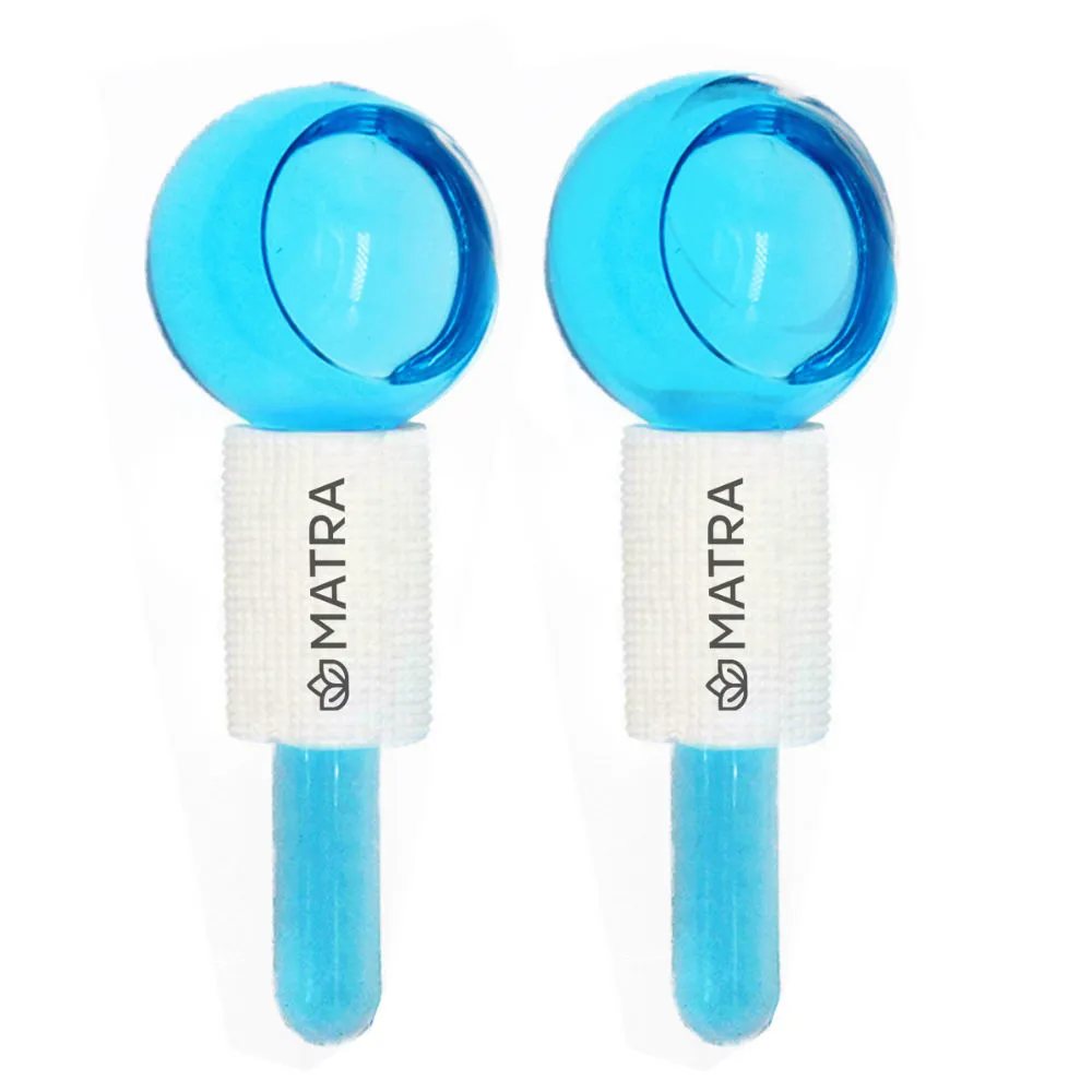 Matra Ice Globes Facial Massager Roller Tool for Anti-Aging & Face Lifting - Set of 2