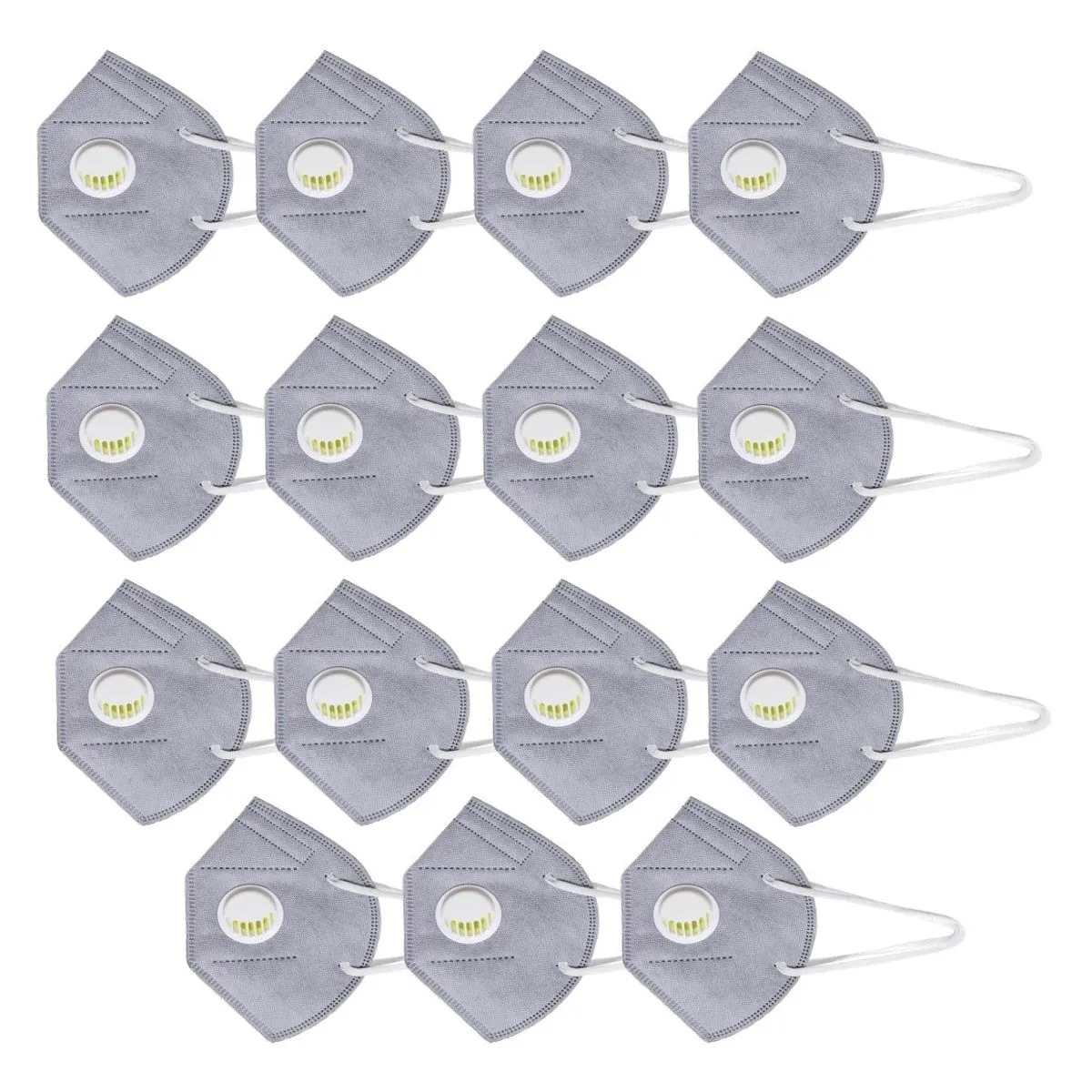 Fabula Pack of 15 Anti-Pollution Reusable 5 Layer Mask - Grey