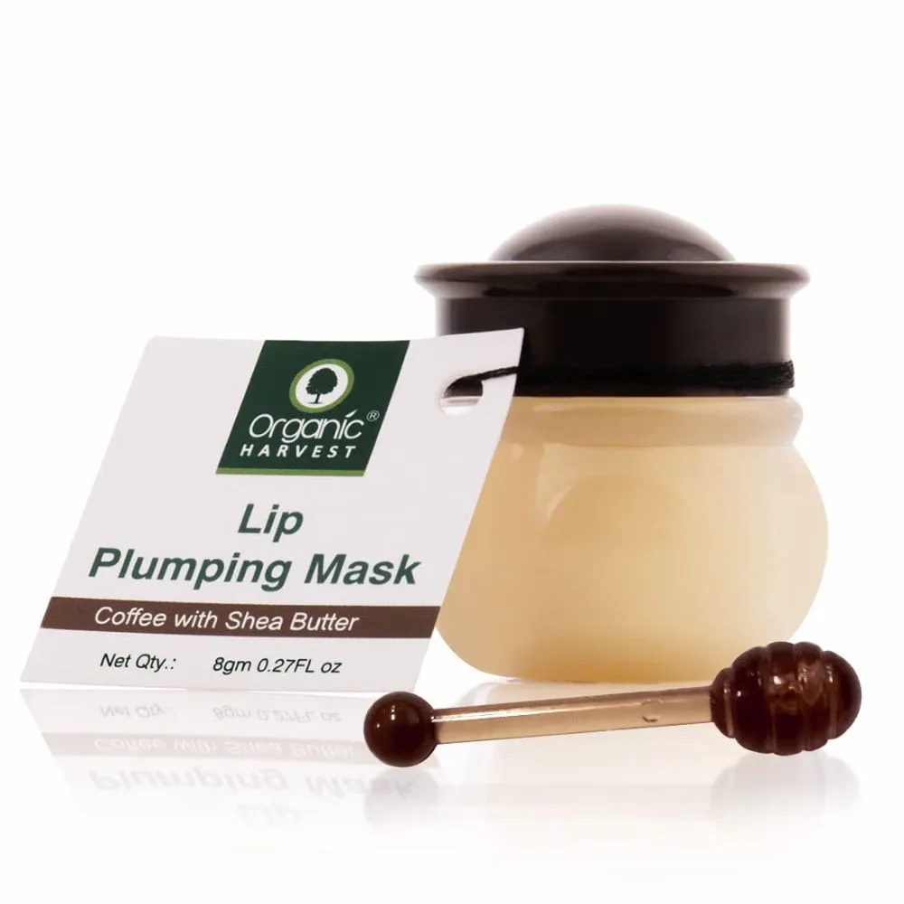 Organic Harvest Lip Plumping Mask Coffee with Shea Butter