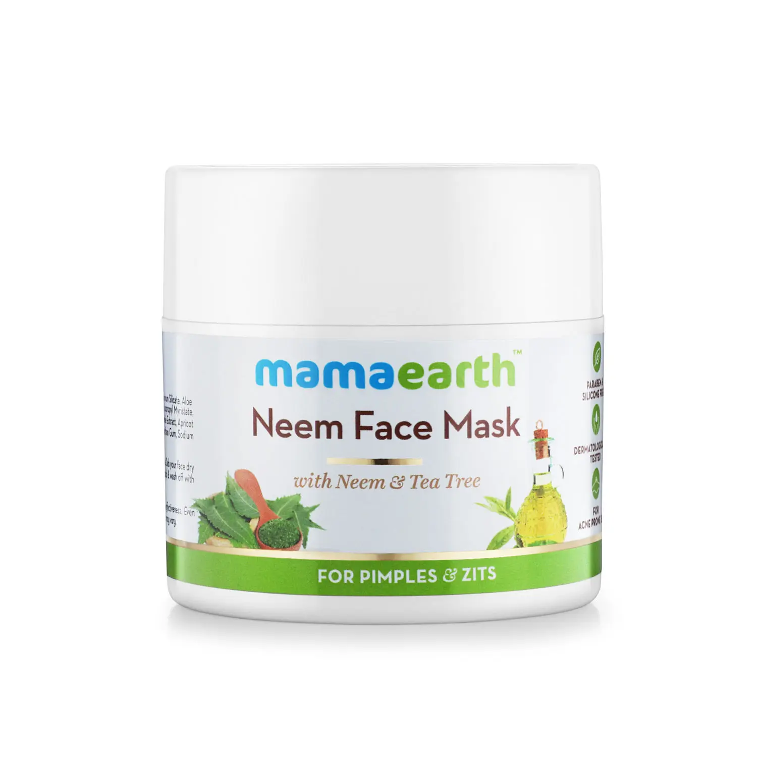 Mamaearth Neem Face Mask, With Neem & Tea Tree For Pimples & Zits (100 ml)