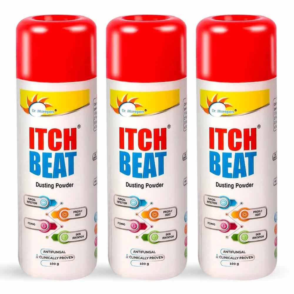 Dr. Morepen Itch Beat Antifungal Dusting Powder (Pack of 3),  Skin Itching  100 g