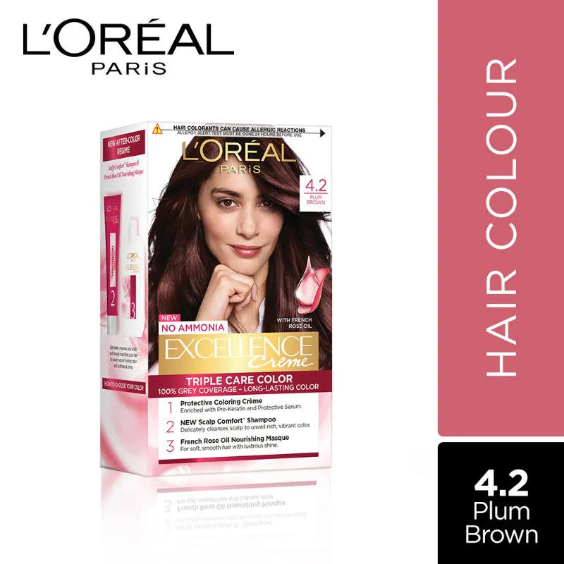 L'Oreal Paris Excellence Creme Hair Color - 4.2 Plum Brown