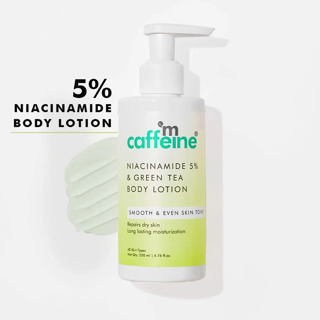 mCaffeine Green Tea & 5% Niacinamide Serum Body Lotion_200 ml