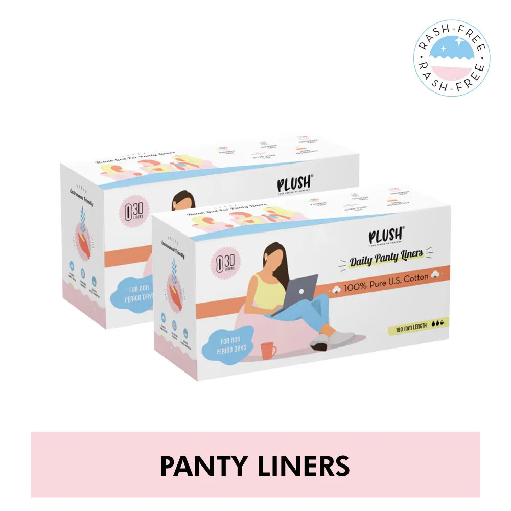 Plush Daily Panty Liners - Pack Of 2