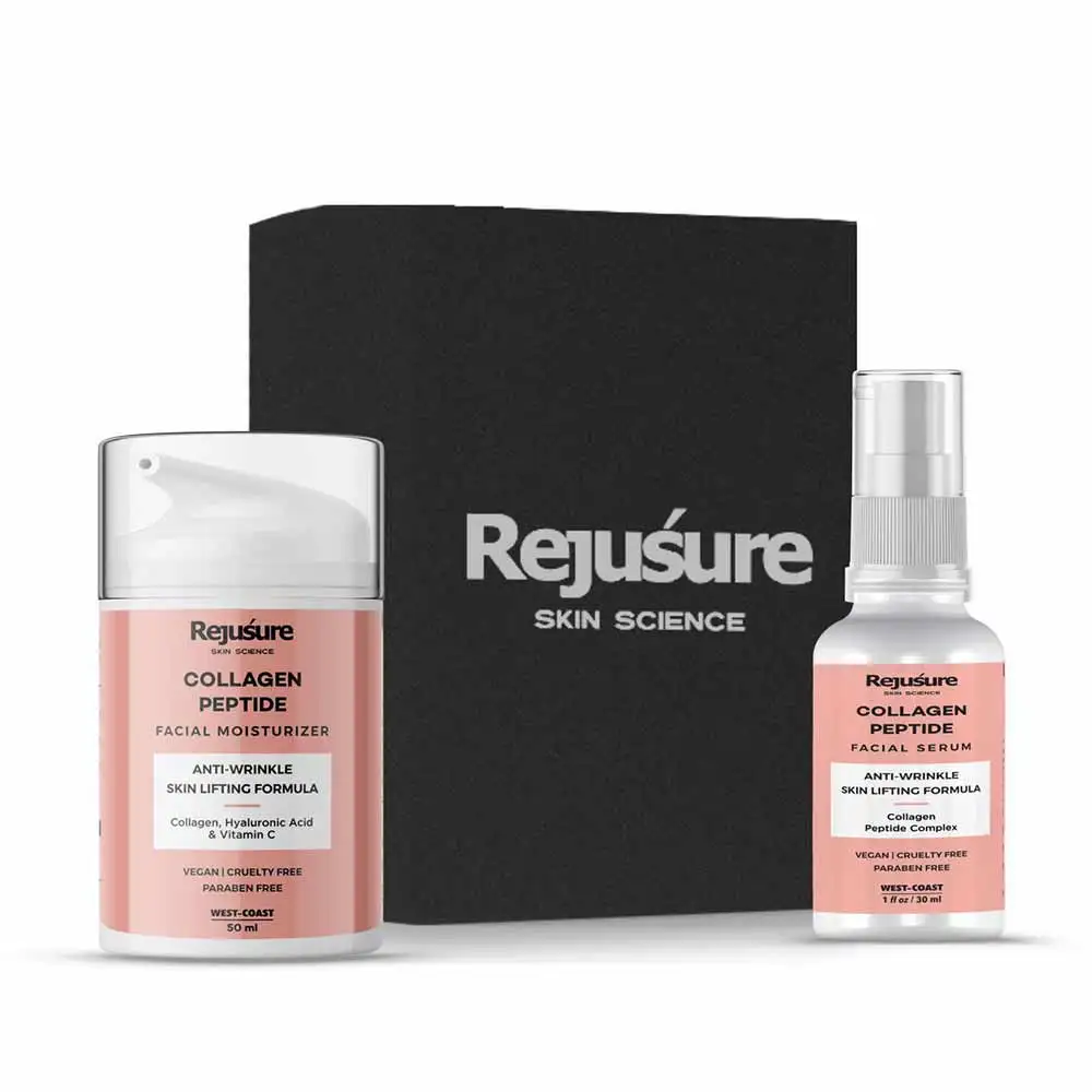 Rejusure Collagen Peptide Combo (Cream Moisturizer 50ml + Face Serum 30ml),  2 Piece(s)/Pack  for Dry/Oily Skin