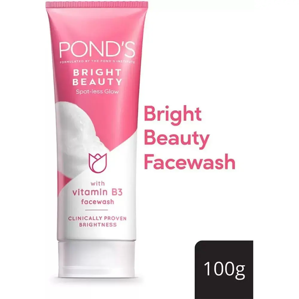 Ponds Bright Beauty Spotless Glow Facewash with Vitamin B3, 100gm