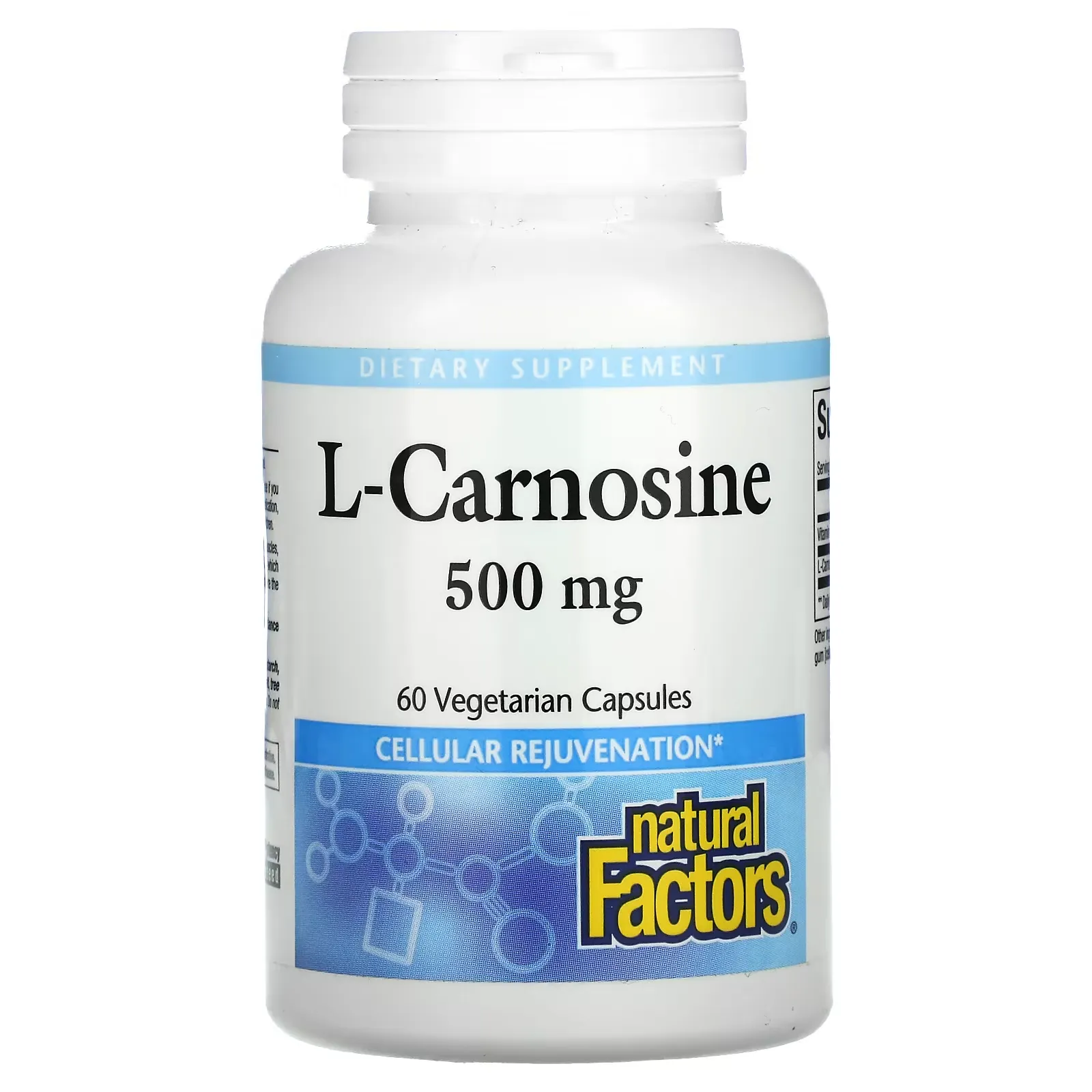 L-Carnosine, 500 mg, 60 Vegetarian Capsules