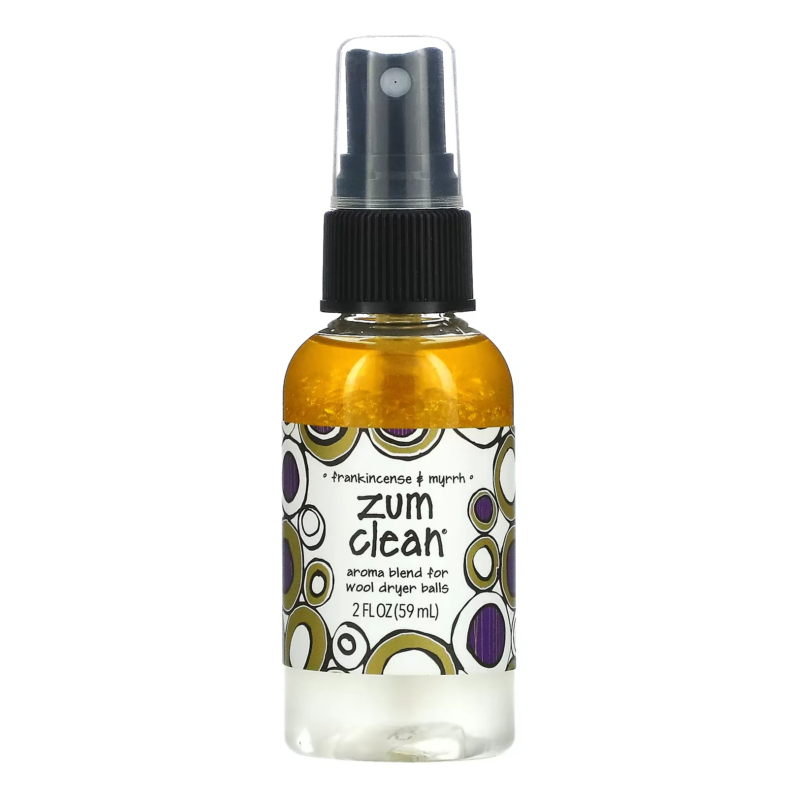 Zum Clean, Aroma Blend for Wool Dryer Balls, Frankincense & Myrrh, 2 fl oz (59 ml)