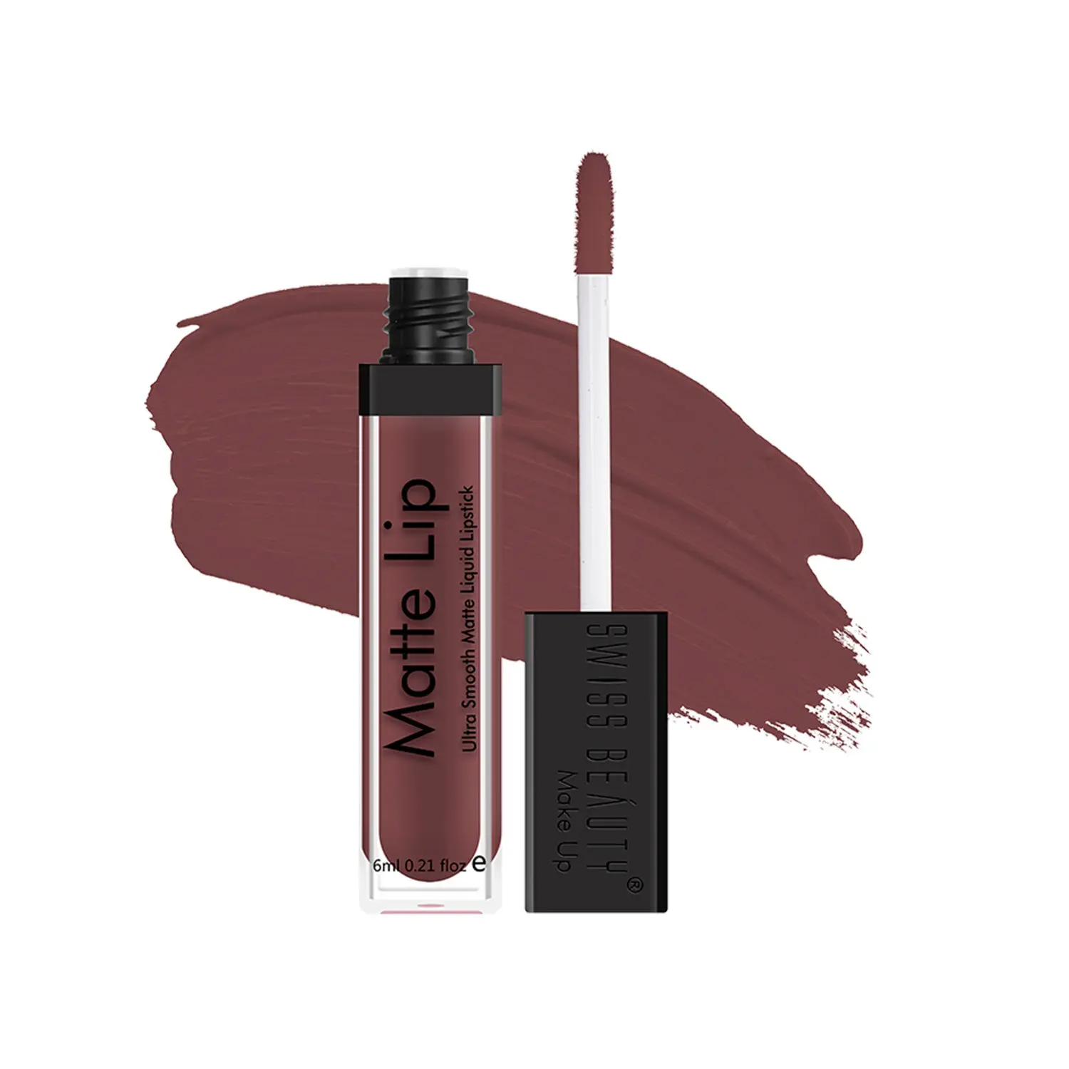 Swiss Beauty Ultra Smooth Matte Lip Liquid Lipstick Color Stay - Cookie (6 ml)