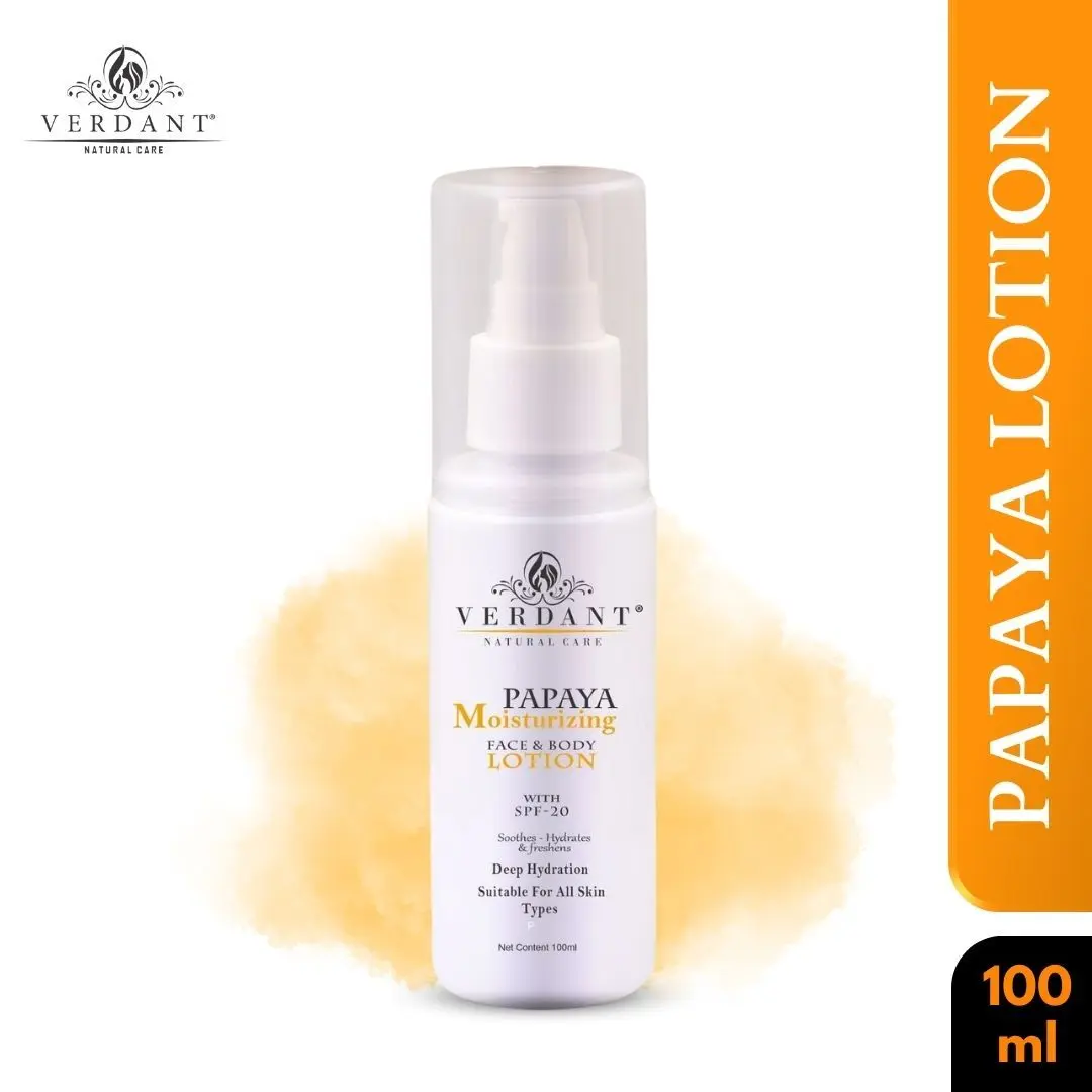 Verdant Natural Care Papaya Face & Body Lotion with SPF-20 (100 ml)