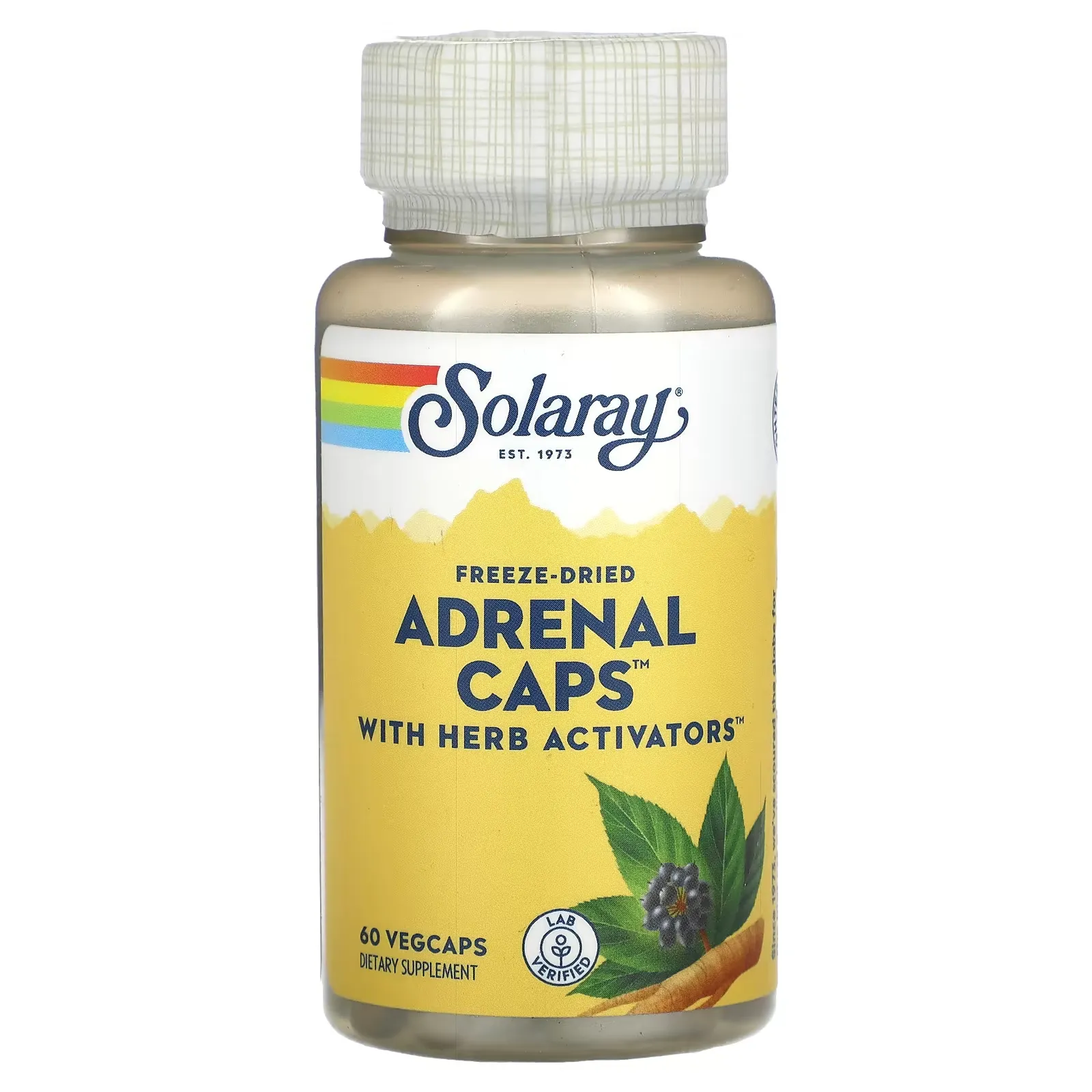 Freeze-Dried Adrenal Caps with Herb Activators, 60 VegCaps