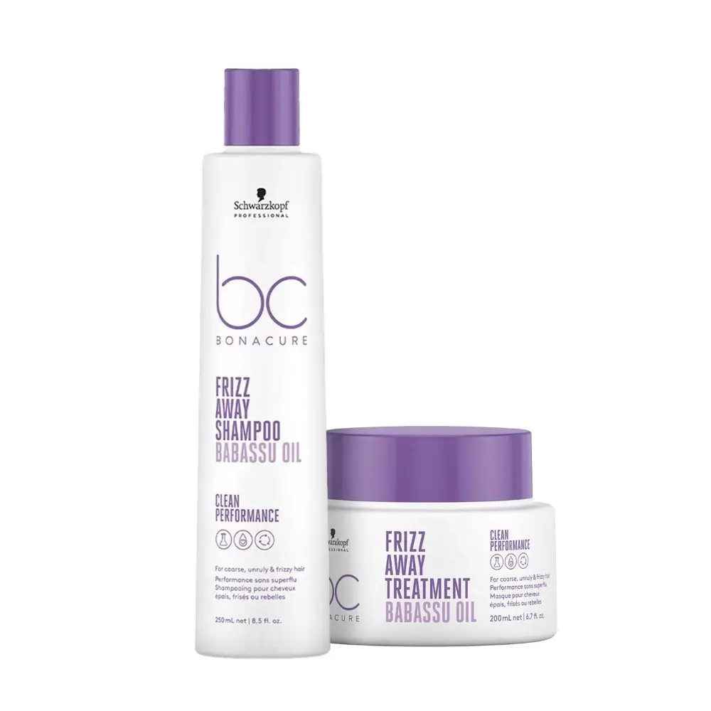 Schwarzkopf Professional Bonacure Frizz Away with Babassu Oil Shampoo + Mask Combo(250 ml + 200 ml)