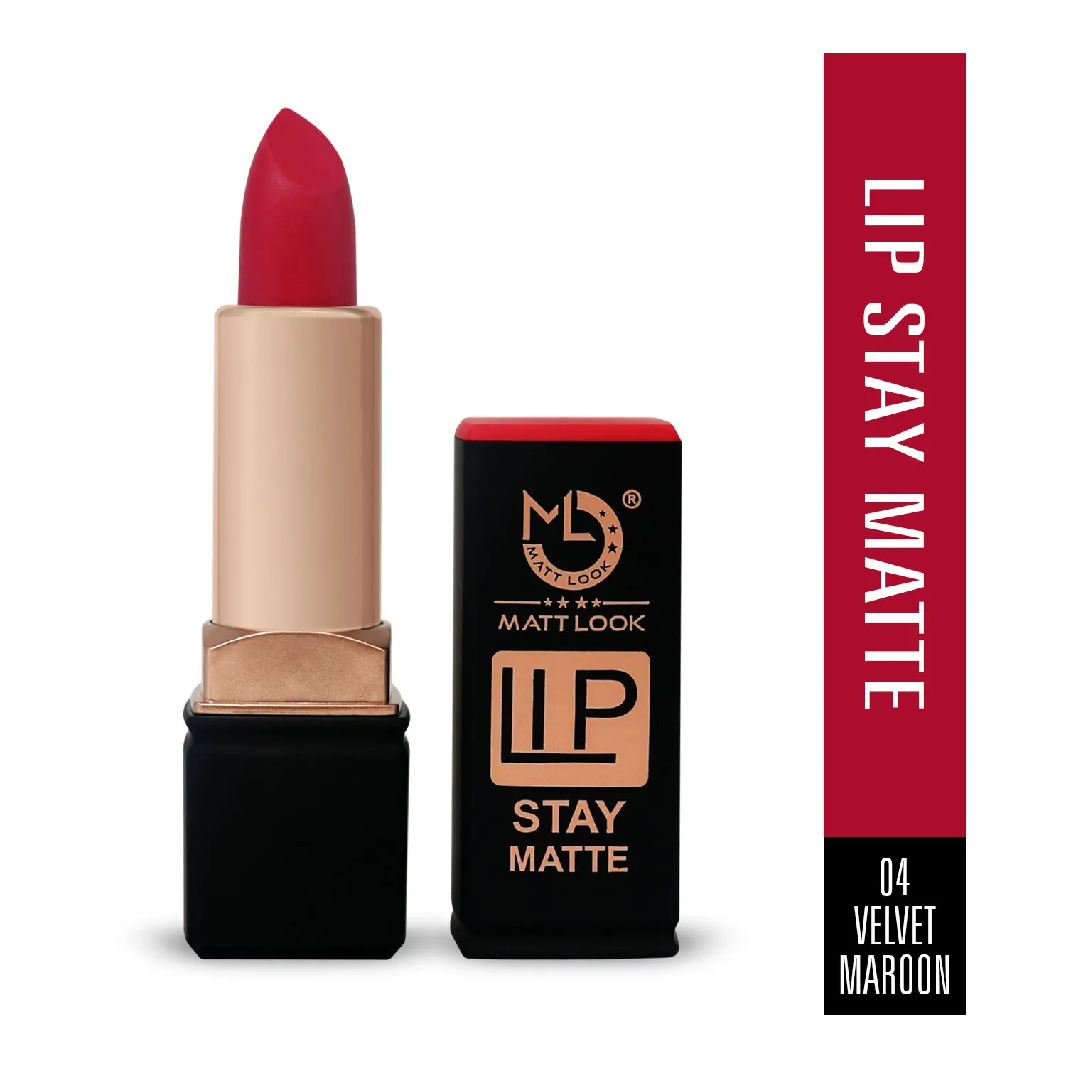 Mattlook Stay Matte Lipstick, Maroon (3.5 g)