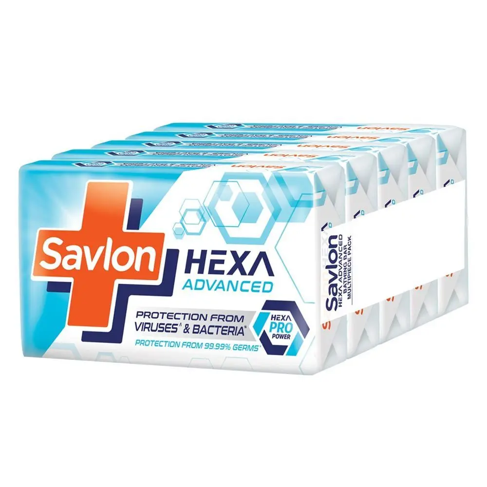 Savlon Hexa Advanced Germ Protection Bathing Soap Bar, 125 g (Pack of 5)