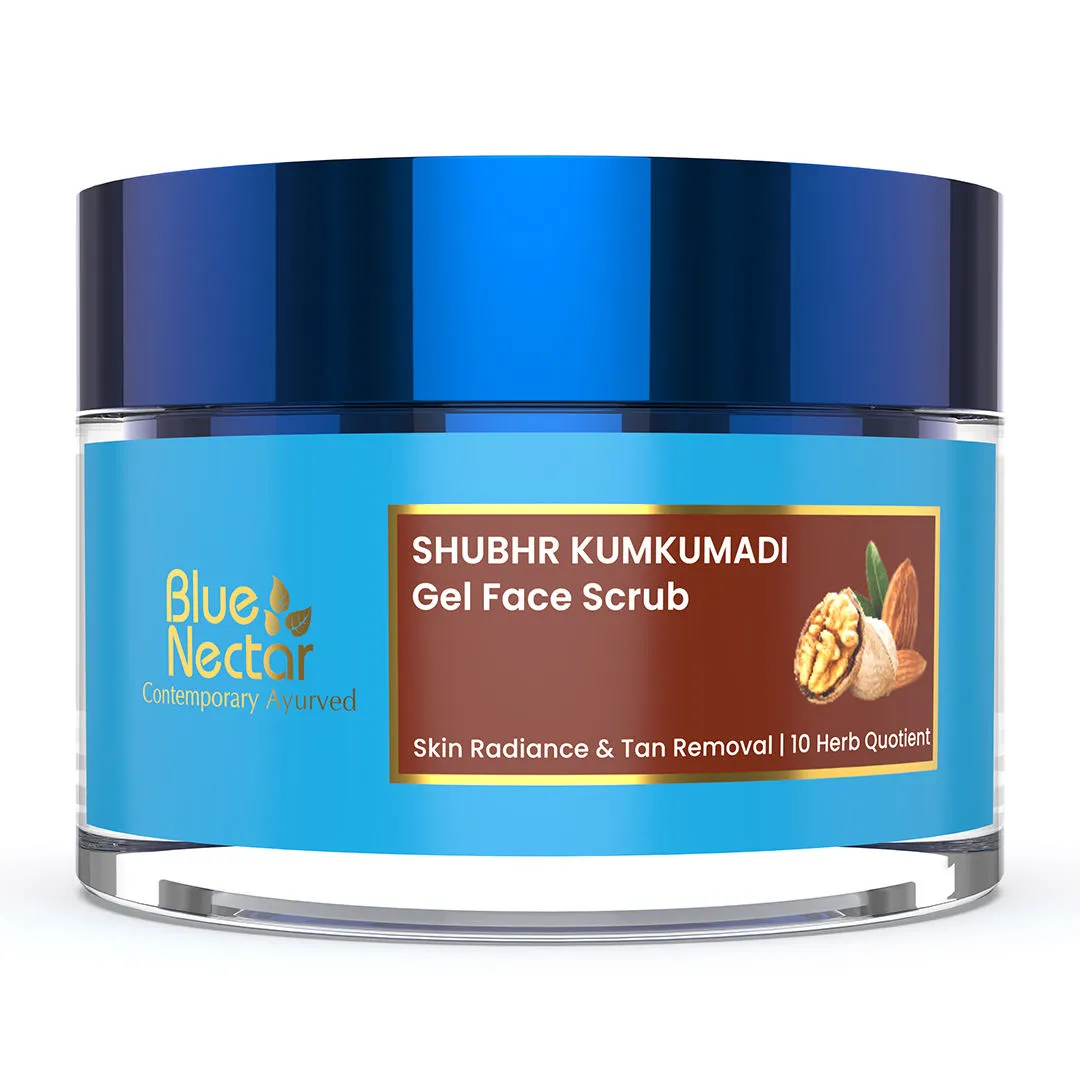 Blue Nectar Almond Oil And Walnut Gel Face Scrub For Glowing Skin