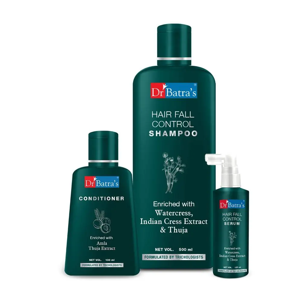 Dr Batra's Hair Fall Control Serum-125 ml, Conditioner - 100 ml and Hair Fall Control Shampoo - 500 ml