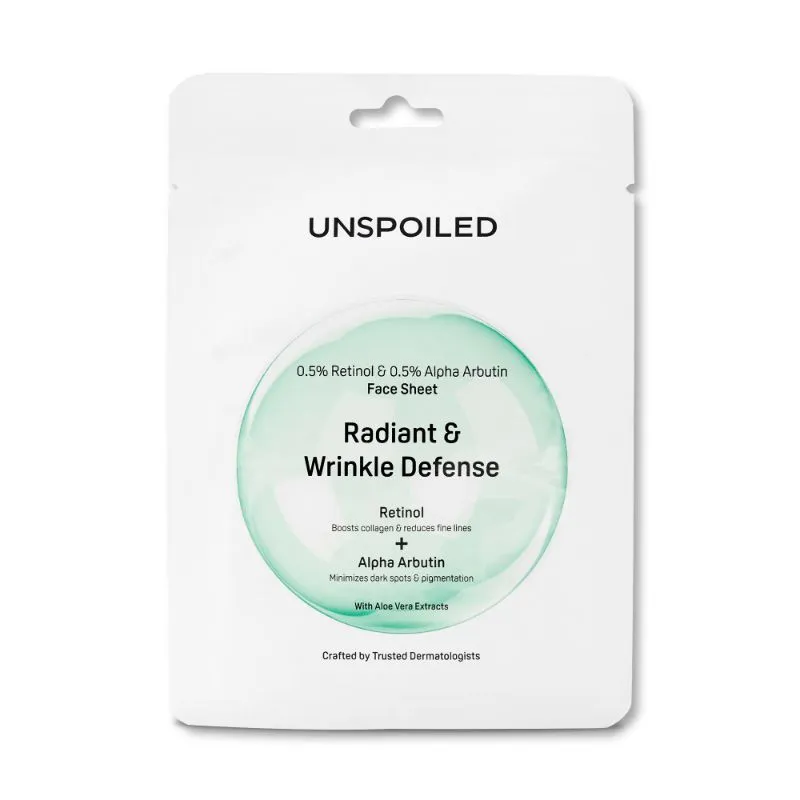 Unspoiled 0.5% Retinol & 0.5% Alpha Arbutin Face Sheet