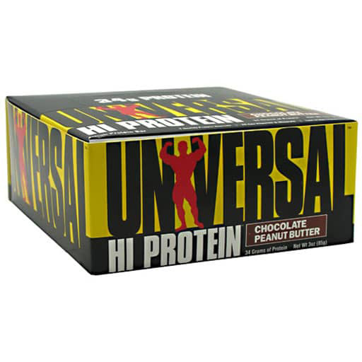 Hi Protein Bars By Universal Nutrition, Chocolate Peanut Butter 16/Box