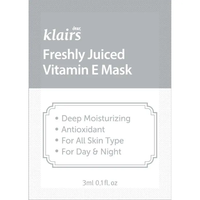 Dear Klairs Freshly Juiced Vitamin E Mask Sample (3 ml)