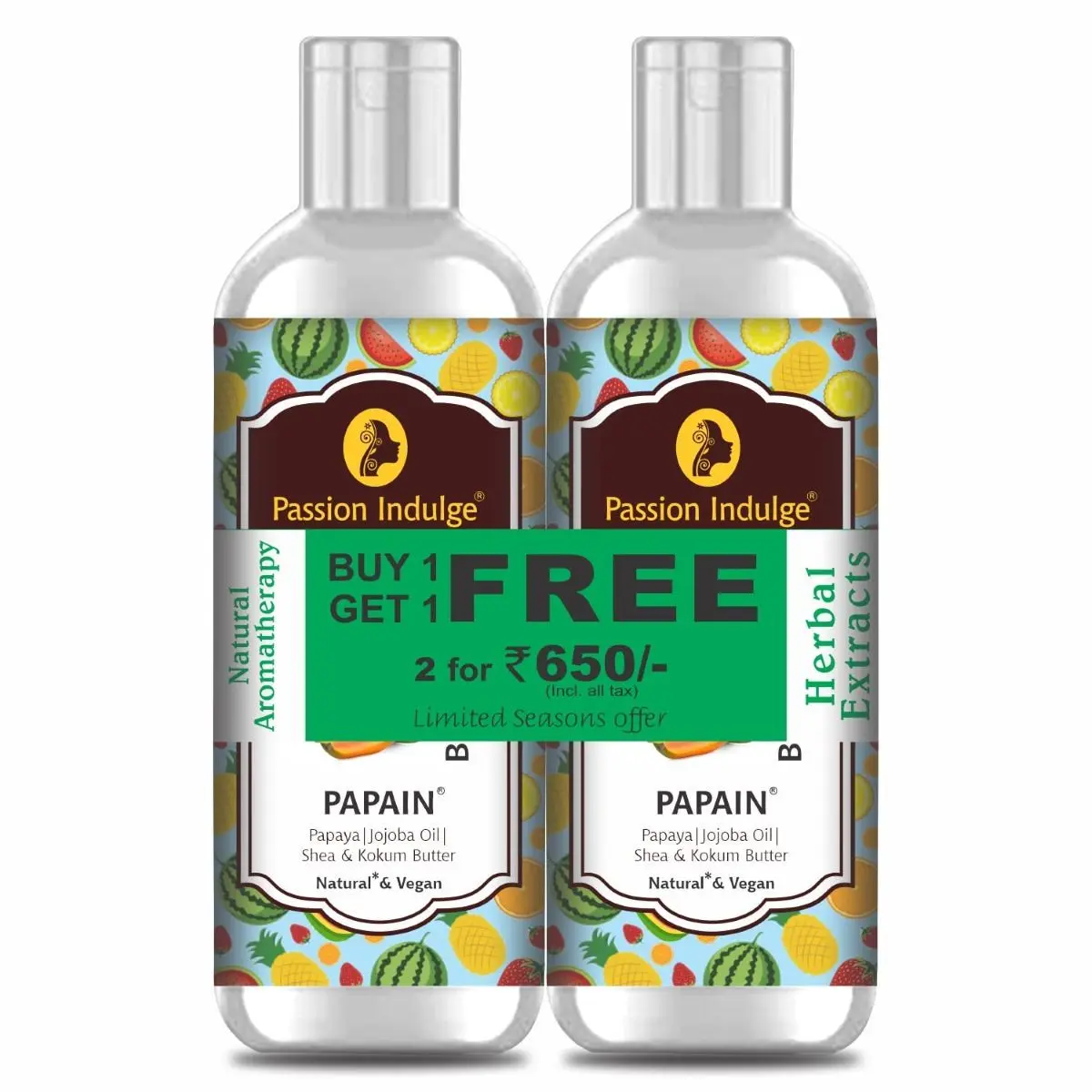 Passion Indulge Papain Body Lotion For soft and supple ( Buy 1 Get 1 Free)