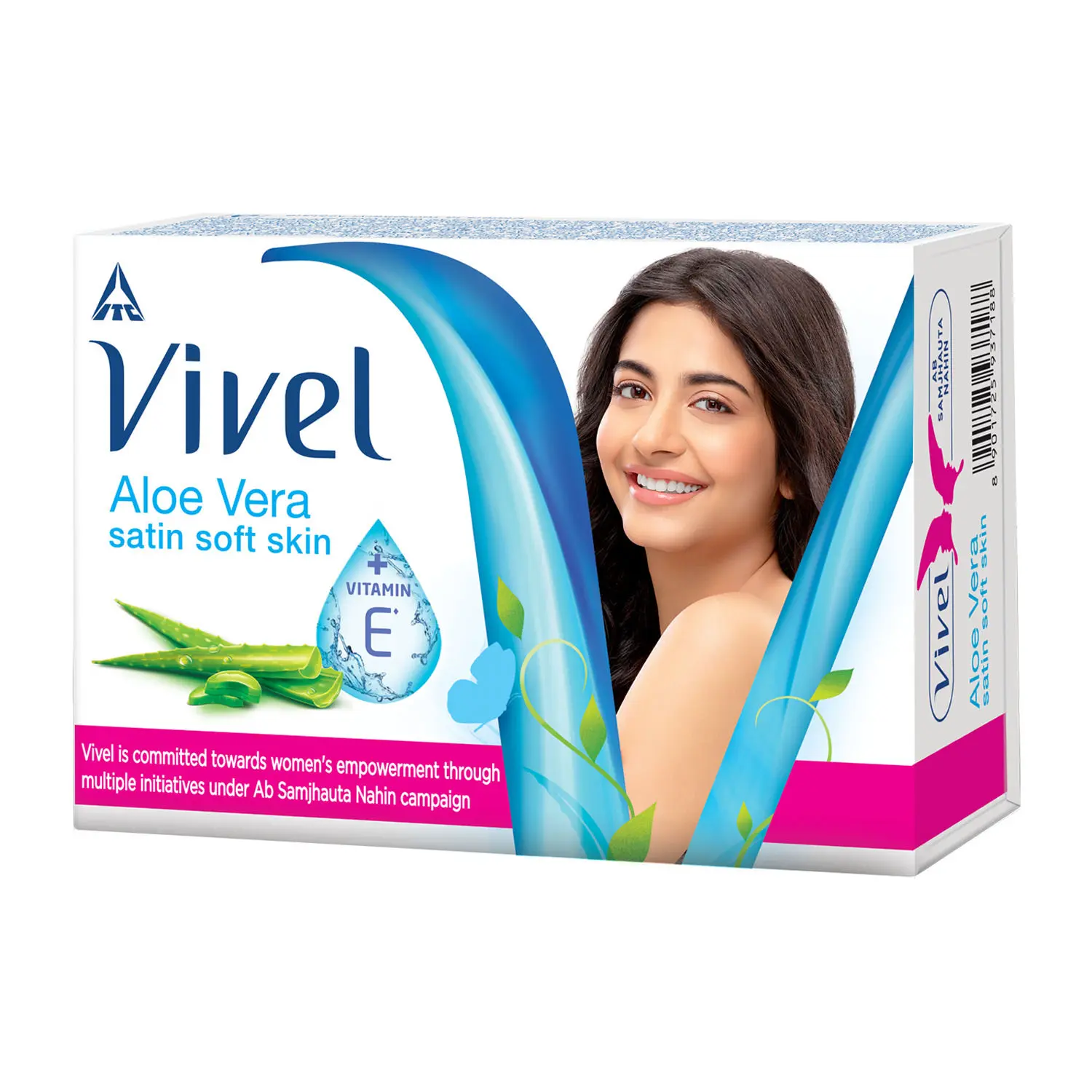 Vivel Aloe Vera Bathing Soap with Vitamin E for Soft, Glowing skin|Refreshing Fragrance|Combo Pack 150g